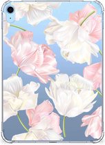Leuk Hoesje iPad (2022) 10.9 Cover Mooie Bloemen met doorzichte zijkanten
