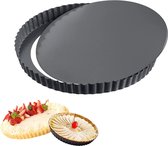 Taartevorm, afneembare basis, quichevorm, taartvorm met hefbodem, anti-aanbaklaag, taartvorm, geschikt voor veelbelovend wasmiddel (28 cm)