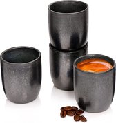 Espressokopjes Tombey, 4-delige set espressokopjes van aardewerk, inhoud: 70 ml, espressokopje, modern