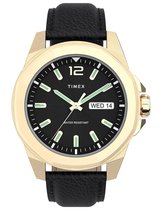 Timex Essex Avenue TW2U82100 Horloge - Leer - Zwart - Ø 46 mm