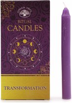 10x bougies de table violettes - Bougies de sort - transformation - Bougies chandelles - bougies chandelier
