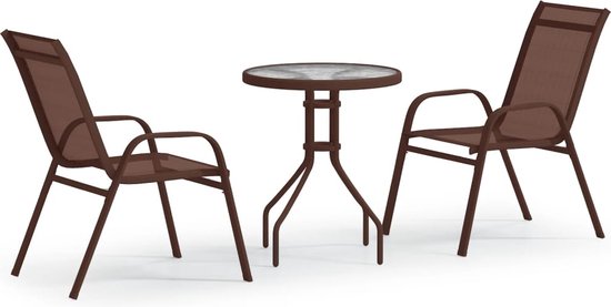 Maison Exclusive - 3-delige Bistroset bruin