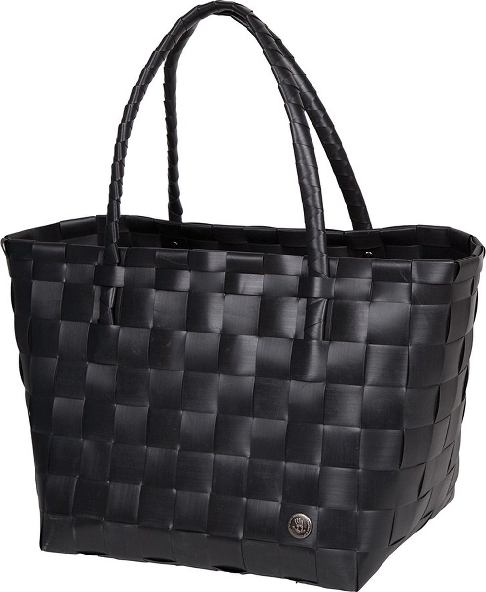 Handed By - Duurzame handgevlochten boodschappentas - Shopper - Weekendtas - Strandtas -Sporttas - Paris - zwart - black