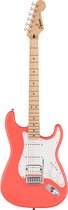 Squier Sonic Stratocaster HSS MN Tahitian Coral - ST-Style elektrische gitaar