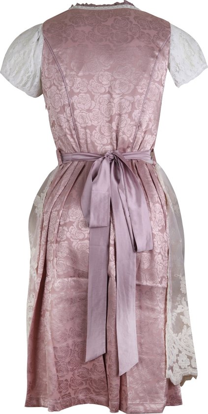 Lifos 0800 Dirndlrok, klederdrachtrok met riem, paisley-patroon, Oktoberfest, roze/grijs, 34 Lifos 0800 Dirndlrok, klederdrachtrok met riem, paisley-patroon, Oktoberfest, roze/grijs, 34