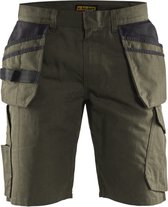Blaklader Short de service avec poches à clous 1494-1330 - Vert/ Zwart - C60