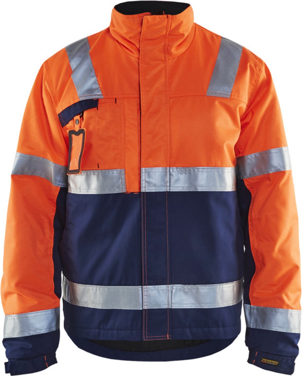 Blåkläder 4862-1811 Winterjas High Vis Oranje/Marineblauw maat S