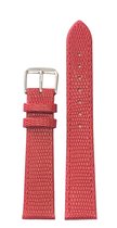 Horlogeband-horlogebandje-20mm-rood--echt kalfsleer-Lizard Print-zacht-plat-leer-20 mm