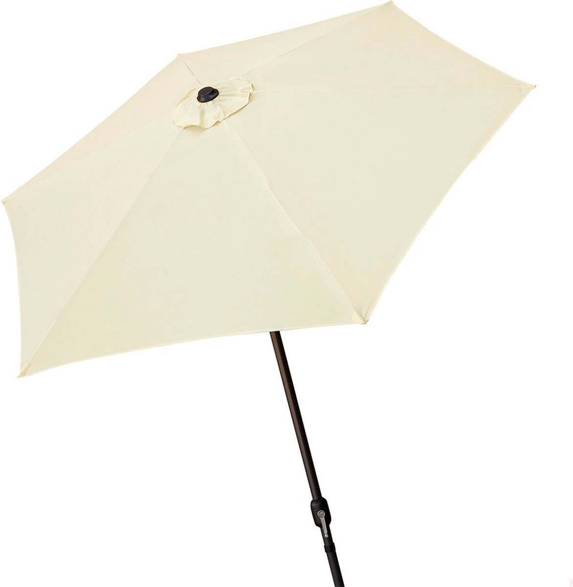 Parasoll Aktive aluminum crème parasol, measuring 250 x 235 x 250 cm, in a stylish cream color.