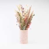 Terrazzo vaas - blush - roze - mooie vaas met structuur - decoratie - droogbloemen - mooi geschenk voor moederdag