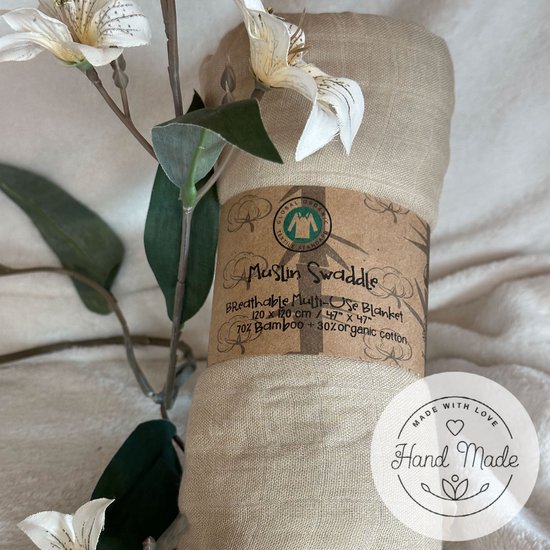 Baby Geboorte Set - Baby Speelgoed - New Born Set - Geschenk Set - Kraamcadeau - Babyshower - Gender Reveal Party - Bijtring - Handgemaakt - Natuurlijke Materialen - Speenkoord - Beer — afbeelding 4
