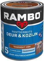Rambo Pantserbeits Deur & Kozijn Zijdeglans Transparant - Super Vochtregulerend - Teakhout - 0.75L