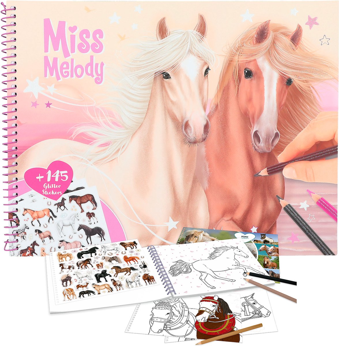 Depesche Miss Melody Create your Glitter Horse Kleurboek paarden