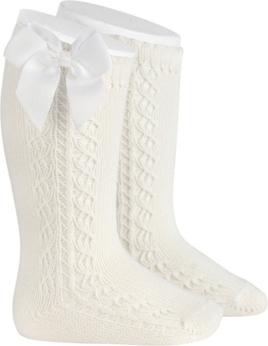 Cóndor Kniekous Side Openwork Met Strik | 2599/2 | Nata/Off White | 23-26 | Maat 4