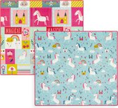 Little Hippo® Speelmat 200x180cm - Foam Speelkleed 'Unicorn' - Dubbelzijdige XXL - Kinder/Baby Speelmat - Opvouwbaar - Anti-slip
