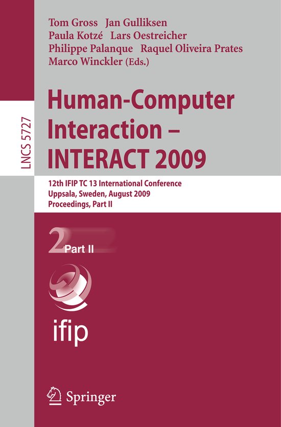 Human Computer Interaction INTERACT 2009 - cover