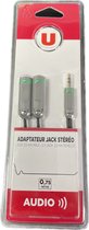 Magasins-u - adapter jack male > 2x jack femelle - 75cm