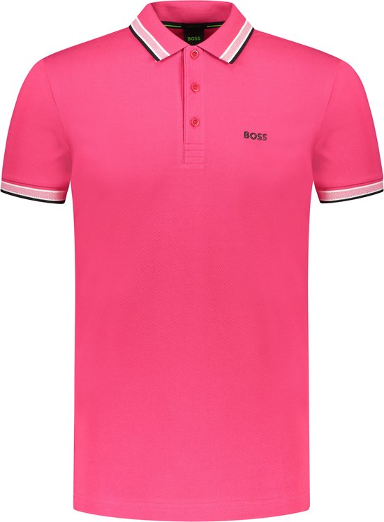 Boss Polo Roze Roze Normaal - Maat M - Mannen - Lente/Zomer Collectie - Katoen