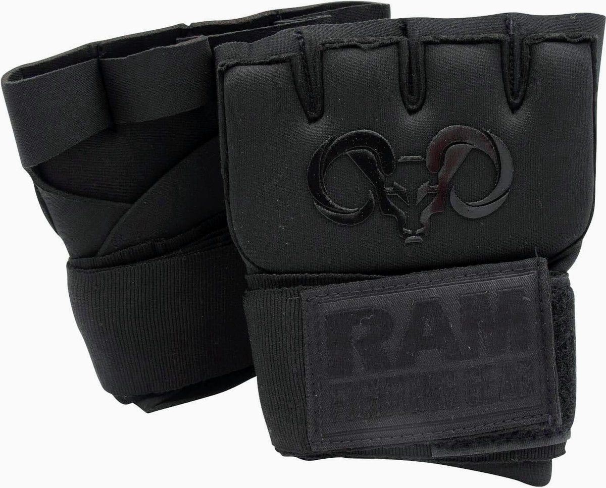 RAM Binnenhandschoenen Boksen - Boksbandage - Neopreen Gel - Zwart - Maat L/XL