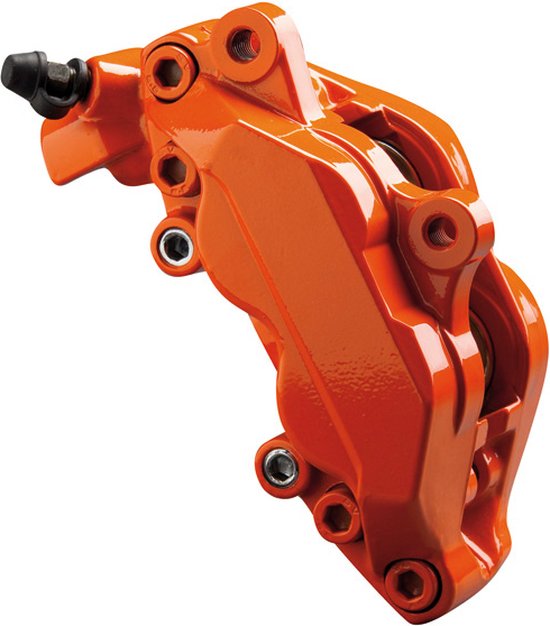 Kit de peinture pour étriers de frein Foliatec - Flame Oranje - 3 composants - Nettoyant pour jantes inclus