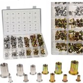 Assortiment de 300 écrous à sertir aveugles en aluminium et en acier