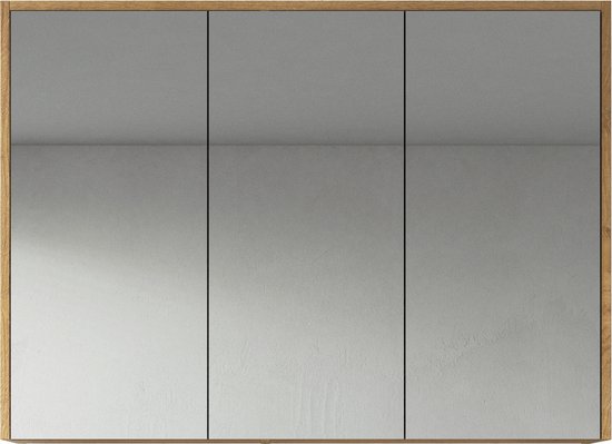 Badplaats Badkamerkast Cuba 100 x 16 x 72 cm - Eiken - Spiegelkast Badkamer