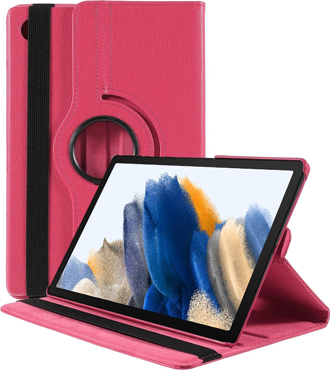 Arara Hoes Geschikt voor Samsung Galaxy Tab A8 - (2021/2022) 10.5 inch - 360° draaibaar - tablethoes - Roze