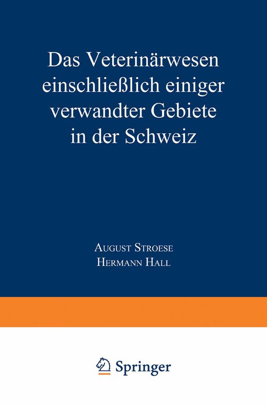 Das Veterinärwesen Einschließlich Einiger Verwandter Gebie ... - cover