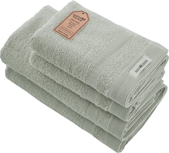 PandaHome - Badhanddoeken Set - 4 delig - 2 Handdoeken 50x100 cm & 2 Badhanddoeken 70x140 cm - 100% Katoen - Olive Groen – Towel cadeau