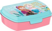 Disney Frozen broodtrommel/lunchbox voor kinderen - blauw - kunststof - 20 x 10 cm