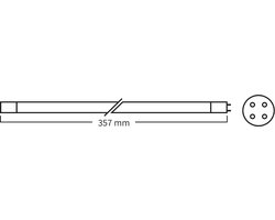 40 Watt - T5 - Witte fitting - lengte 357mm - UVC Amalgaam Vervangingslamp