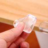 Doodadeals® 4 Pièces Protège Coins de Table en Siliconen Hartjes - Protège Coins de Table - Coins de Protection - Sécurité Bébé et Enfant - Transparent