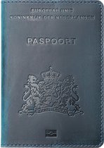 YONO Paspoort Hoesje Nederland Leer - Houder Cover Mapje - Donkerblauw