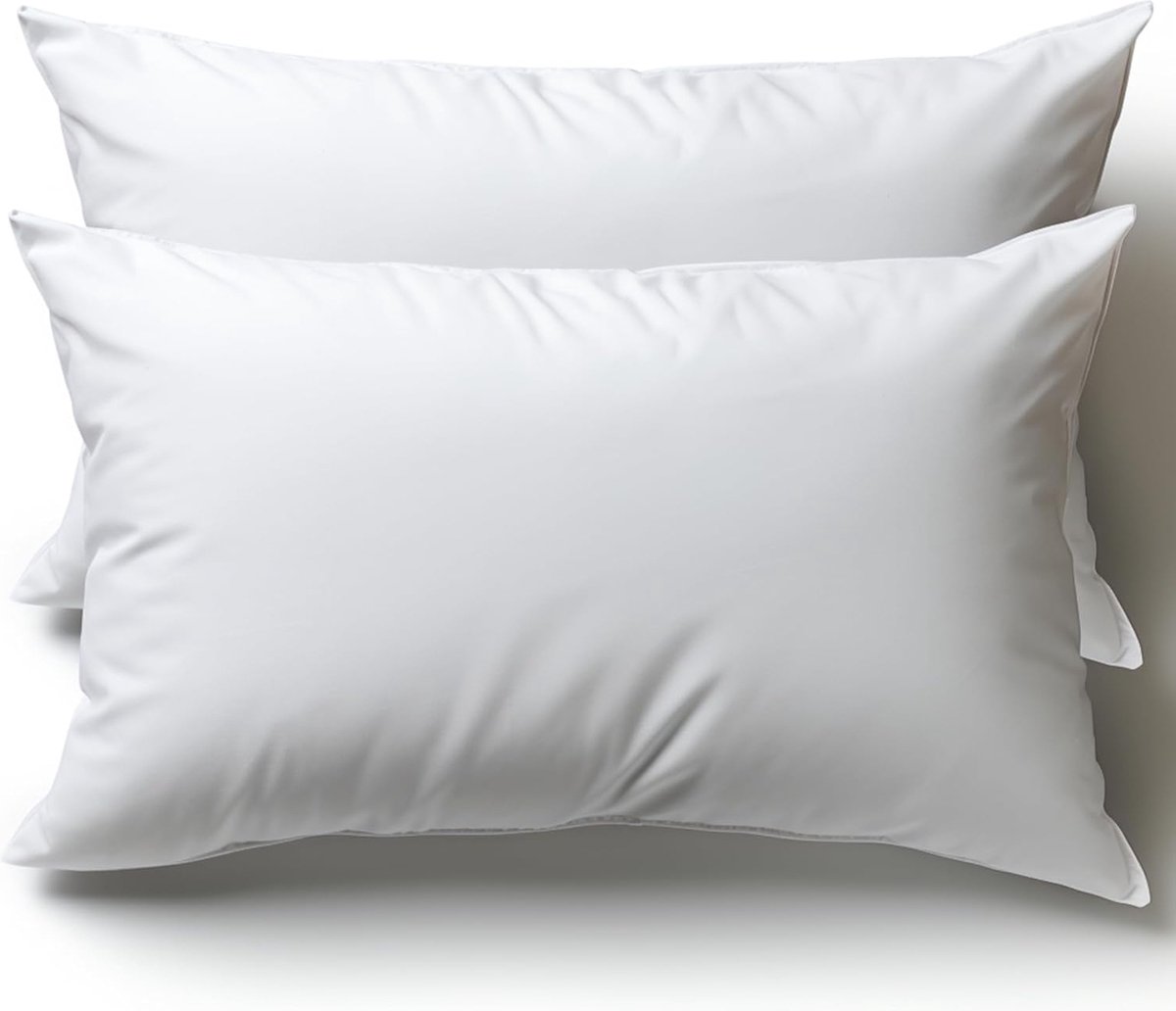 Flowen Kussen 30 x 50 cm, set van 2 sierkussens voor bed en bank, binnenkussen, hypoallergeen, zachte sierkussens met kussensloop, katoen en polyester, afneembaar en wasmachinebestendig wit