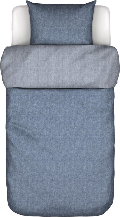 MARC O'POLO Eilif Flannel Dekbedovertrek Twilight Blue - Eenpersoons – 140x200/220 cm
