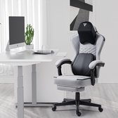 Bol.com Gaming stoel met verwarmde massage lendensteun ergonomische gaming computerstoel met pocketvering kussen en voetensteun ... aanbieding