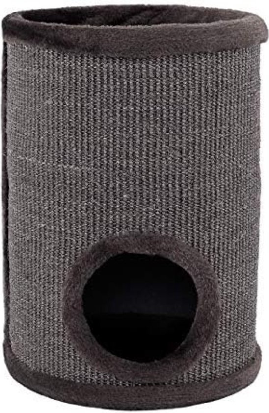 Nanook Kattenkrabton Krabpaal Krabmeubel Sisaltonne - zwart - met XXL krabbord en krabpaal - 95 x 43 x 35 cm