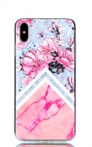 GadgetBay Diamant hoesje TPU iPhone XS Max Case - Roze