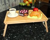 Laptoptafel voor bed, opvouwbare bedtafel,Laptoptafel for your bed, inklapbare laptoptafel - ontbijttafel met inklapbare poten 30 x 50 x 22 cm