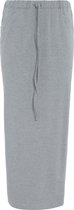 Knit Factory Lily Rok - Jupe femme - Jupe droite - Jupe crayon - Avec poches latérales - Atteignant la hauteur du mollet - Grijs clair - XL
