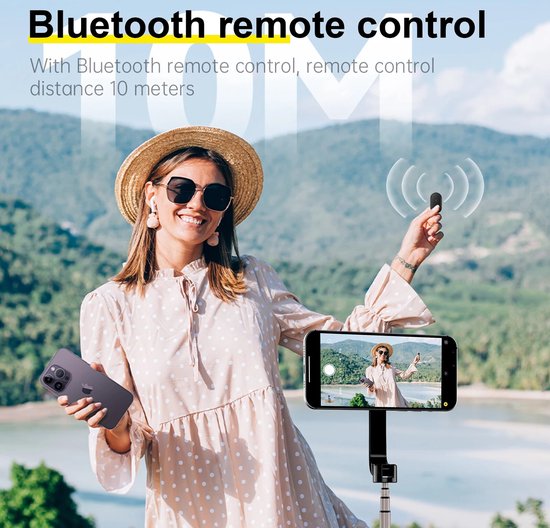 Telesin Magnetische Selfie Stick Statief Met Afstandsbediening Voor Mobiele Telefoon Voor Iphone 14 13 12 Pro Max Voor Huawei Xiaomi Samsung - Brandless