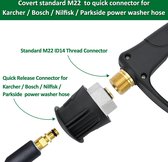 Hogedrukreiniger Waterpistool Voor Auto Reiniging Slang Connector Voor Karcher Nilfisk Parkside Bocsh Snelkoppelingsnozzles