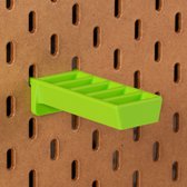Houder voor vijf scharen of klein gereedschap - Voor Ikea Skadis pegboard - Groen