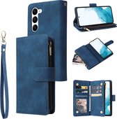 Luxe Telefoonhoesje geschikt voor Samsung Galaxy S24 | Hoogwaardig Leren Bookcase | Luxe Uitstraling | Pasjeshouder 6 pasjes | Portemonnee | Blauw