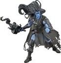 Zwarte Winter (Thor) actiefiguur met blauwe huid, zwart pantser en grijze cape, in een dynamische pose.