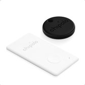 Chipolo One + Card Bundle - Bluetooth GPS Tracker - Keyfinder Key Finder - 2-Pack - Zwart