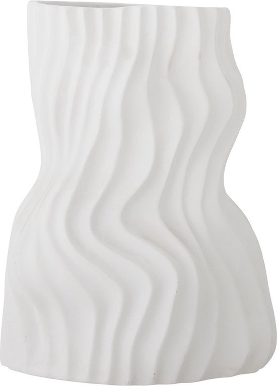 Bloomingville Vase Sahal céramique blanche 15x19x25.5cm
