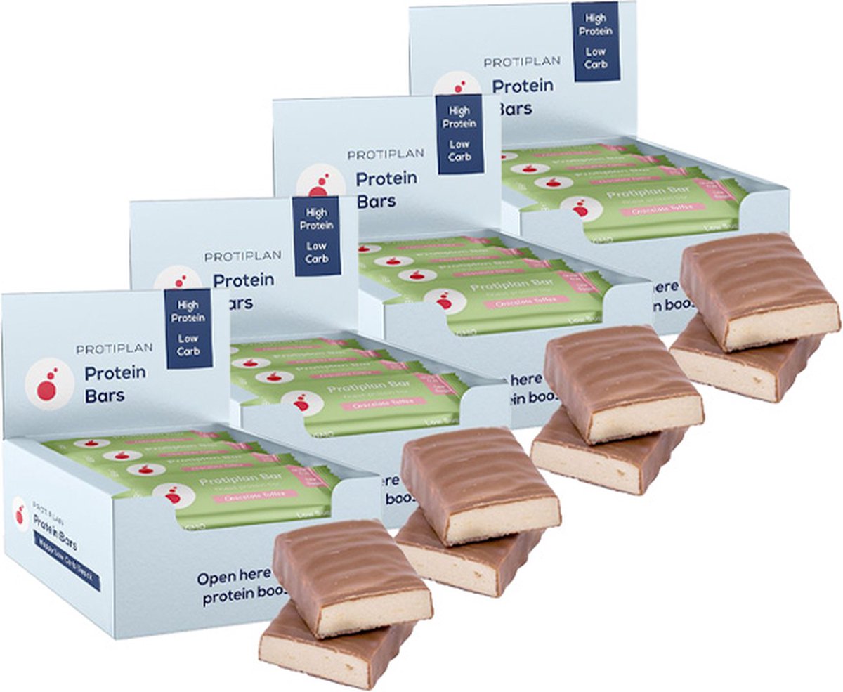 Goedkoopste Protiplan | Finest Protein Bar | Chocolate Toffee | 64 bars | 64 x 45 gram