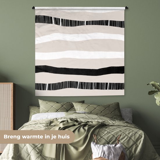 Tapisserie - Tissu mural - Ligne - Pastel - Minimalisme - Motifs - 120x120 cm - Tapisserie