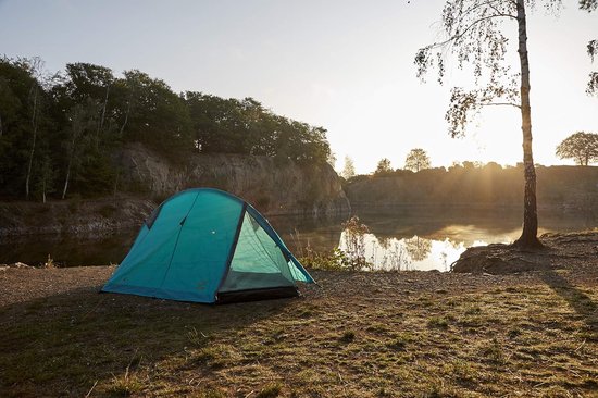 Tunneltent voor 1-2 personen, ultralicht, waterdicht, klein pakformaat, snel op te zetten, tent voor trekking, kamperen, buiten — afbeelding 3